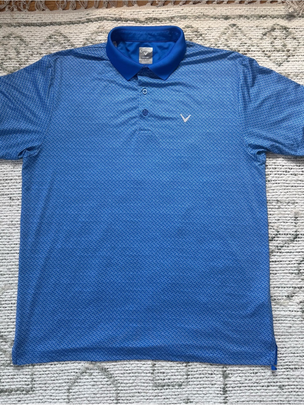 Callaway Royal Blue Men's Textured Golf Polo